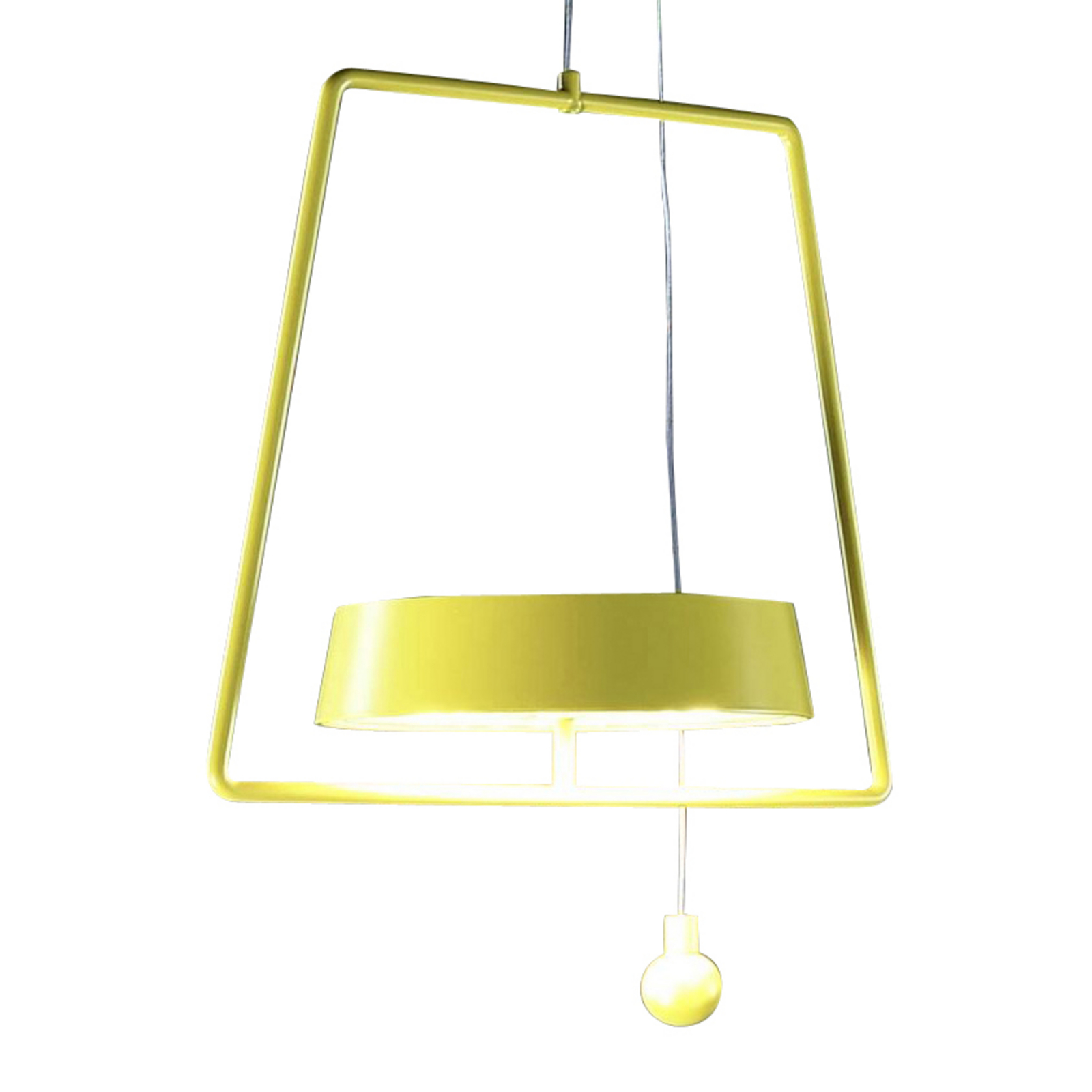 Lampa wisząca LED Miram akumulator, żółta